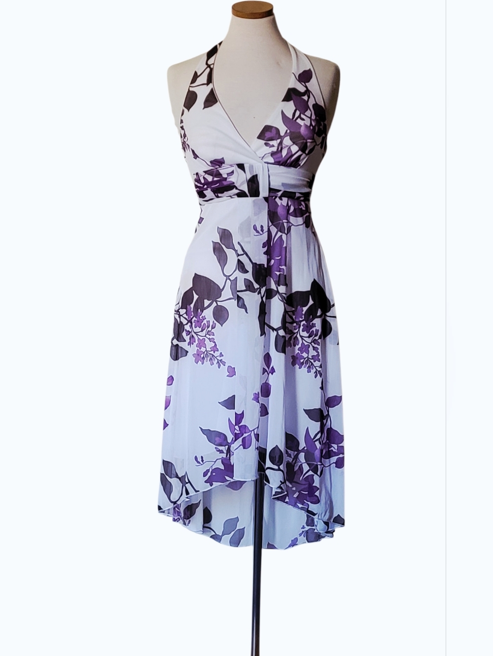 Speechless Sheer Floral Halter Brunch Cocktail Date Night Ladies Day Out Dress